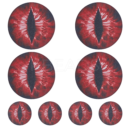 4 Pairs 2 Styles Eye PVC Headlight Car Sticker AJEW-HY0002-38D-1