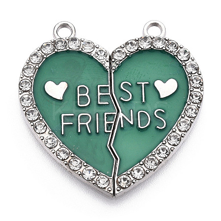 Alloy Enamel Split Pendant ENAM-S130-25I-1