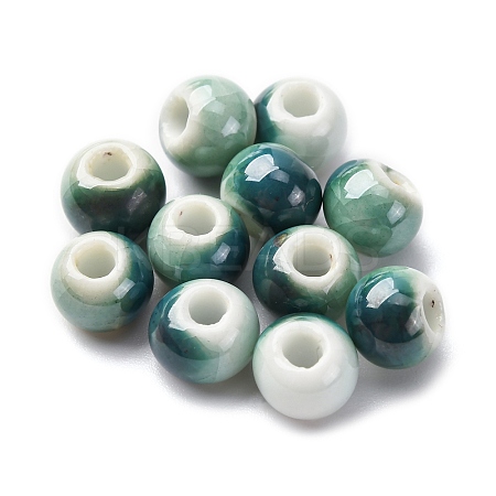 Bright Glazed Porcelain Beads PORC-D300-A10-1