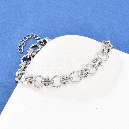 304 Stainless Steel Link Chain Bracelets for Women BJEW-H207-01C-P-1