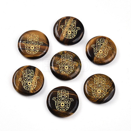 Natural Tiger Eye Cabochons G-N345-06A-1