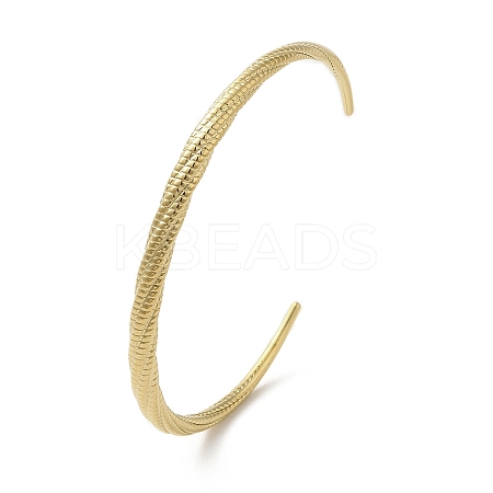 304 Stainless Steel Open Cuff Bangles BJEW-K241-02D-G-1