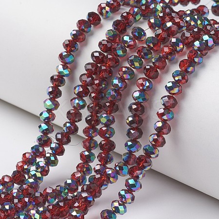 Electroplate Transparent Glass Beads Strands LS-EGLA-A034-T6mm-Q06-1