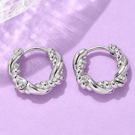 Brass Hoop Earrings EJEW-Q015-03P-02-1