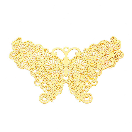 Brass Filigree Big Pendants KKC-T003-08G-1