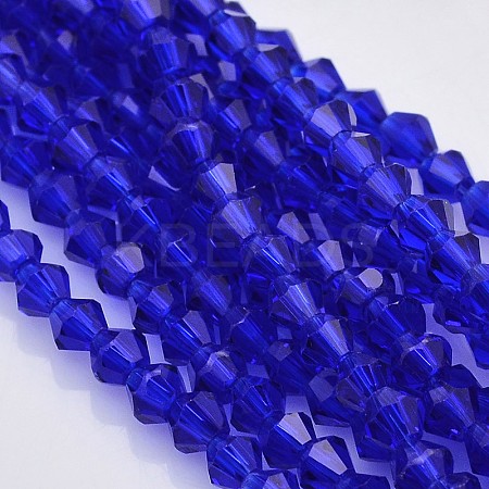 Faceted Bicone Glass Beads Strands LS-EGLA-P017-3mm-08-1