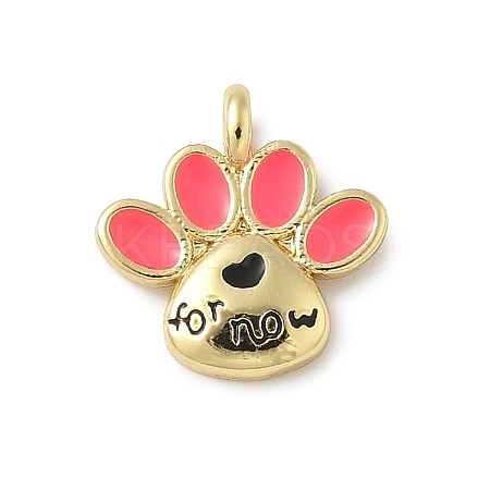 Brass Enamel Charms KK-C110-31G-02-1