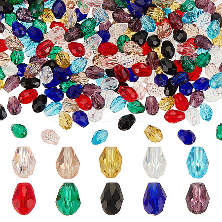 250Pcs 10 Colors Transparent Glass Beads Sets GLAA-HY0001-16-1