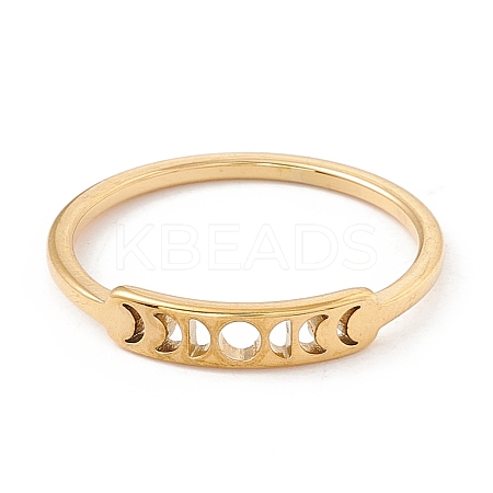201 Stainless Steel Moon Phase Finger Ring for Women LS-RJEW-A006-04G-1-1