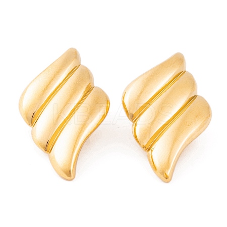 Ion Plating(IP) 304 Stainless Steel Stud Earrings for Women EJEW-L272-012G-1