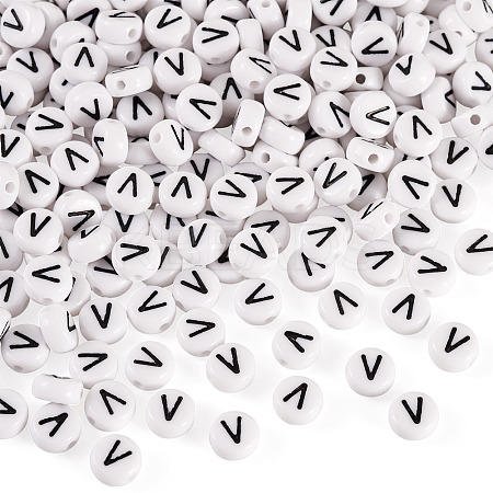 500Pcs Acrylic Beads SACR-TA0001-55V-1