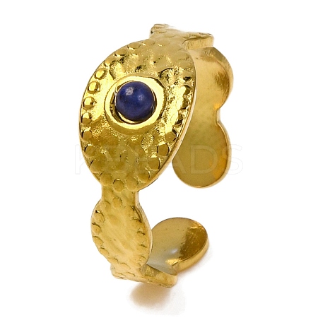 Natural Lapis Lazuli Finger Rings RJEW-Q822-48G-03-1