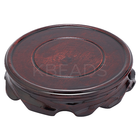 Wood Plant Flower Pot Base Buddha Statue Display Pedestals AJEW-WH0419-30A-1