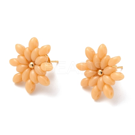Flower Stud Earrings EJEW-JE04392-04-1