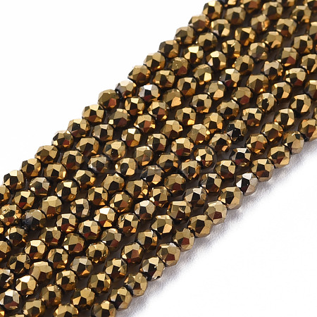 Electroplated Glass Beads Strands EGLA-S174-23D-04-1