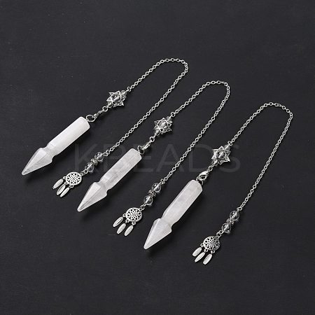 Natural Quartz Crystal Pointed Dowsing Pendulums G-I322-01P-06-1