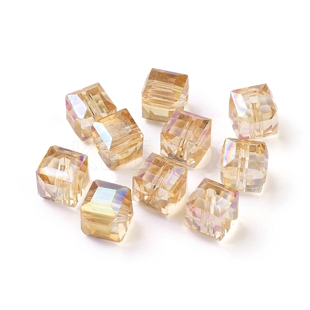 Electorplated Glass Beads EGLA-E006-1Q-1