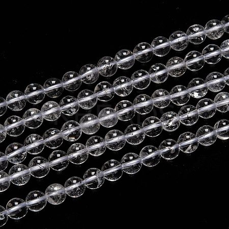 Natural Quartz Crystal Beads Strands G-H236-05A-6mm-1