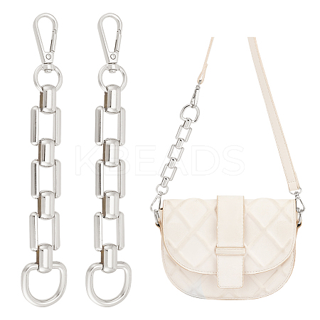 Unicraftale 2Pcs Alloy Purse Extension Chains with D Ring & Swivel Clasps PURS-UN0001-03P-1