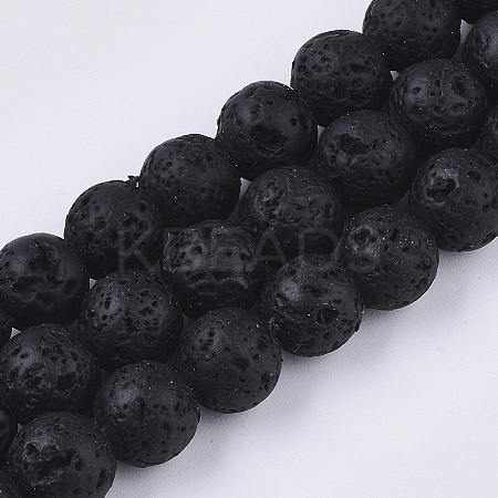 Spray Painted Natural Lava Rock Beads Strands LS-G-N0324-B-01-1