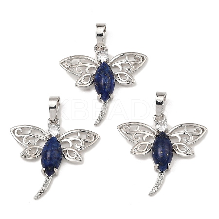 Rack Plating Brass Pendants G-Z033-09P-04-1