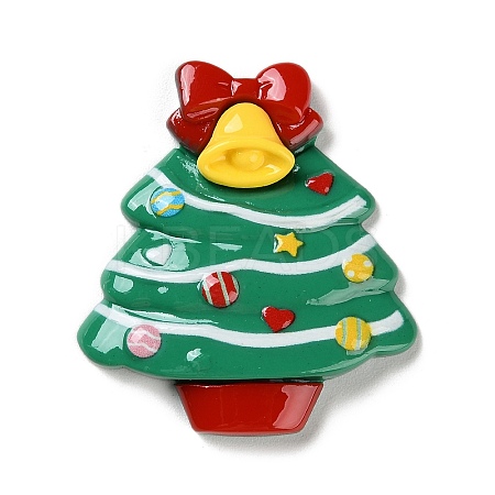 Christmas Theme Opaque Resin Cabochons LS-RESI-F053-A06-1
