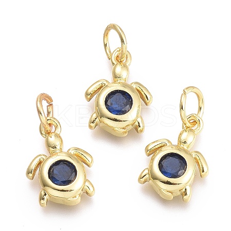 Brass Micro Pave Cubic Zirconia Pendants LS-KK-P187-12G-G-1