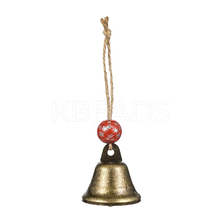 Christmas Iron Bell Hanging Ornaments HJEW-JM02443-1