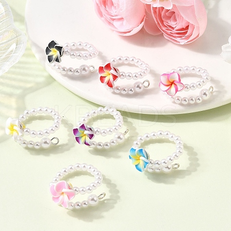 Handmade Polymer Clay Cuff Rings RJEW-JR00917-01-1