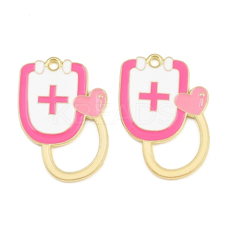 Medical Theme Alloy Enamel Pendants AL-CBA2919-03G-07B-1