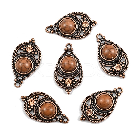 Bohemian Dyed Synthetic Turquoise Pendants FIND-YWC0003-02AB-01-1