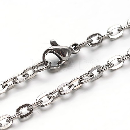 304 Stainless Steel Cable Chains Necklaces NJEW-O058-12P-1