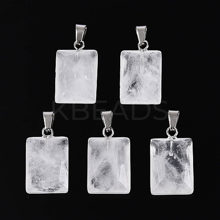 Natural Quartz Crystal Pendants G-N349-17P-03-1