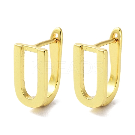 Brass Letter Stud Earrings for Women EJEW-A038-01U-G-1