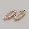 Golden Plated Brass Pave Glass Connector Charms LS-FIND-WH0110-728G-11-2