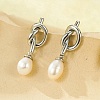 304 Stainless Steel knot Stud Earrings EJEW-C133-02P-1