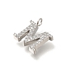 304 Stainless Steel Micro Pave Cubic Zirconia Pendants STAS-H228-06P-M-2
