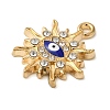 Alloy Enamel Rhinestone Glass Pendants ENAM-U003-02G-10-2