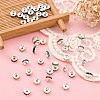 60Pcs 15 Colors Brass Rhinestone Spacer Beads RB-YW0001-12-4