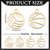12Pcs 2 Styles Stainless Steel Charms STAS-ME0002-87-2