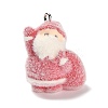 Christmas Flocky Opaque Resin Pendants LS-RESI-C064-01A-1