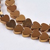 Non-magnetic Synthetic Hematite Beads Strands G-Q883-6x6mm-M-3