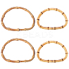 4Pcs 2 Styles D-Shaped Bamboo Bag Handles FIND-BBC0004-38-7