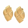 304 Stainless Steel Woven Stud Earrings EJEW-I320-08G-4