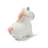 Flocky Opaque Resin Pendants RESI-G105-02A-2