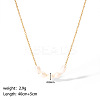 Elegant Rice Natural Freshwater Pearl Cluster Necklaces with 304 Stainless Steel Chains for Women TC0594-1-1