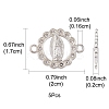 Flat Round Alloy Connector Charms FIND-YW0003-44-3