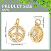 Brass Micro Pave Clear Cubic Zirconia Pendants KK-BC0013-89-2