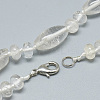 Natural Quartz Crystal Beaded Necklaces NJEW-S388-08-2