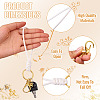 10Pcs 2 Colors Eco-Friendly Korean Waxed Polyester Cord Keychains KEYC-TA00035-4
